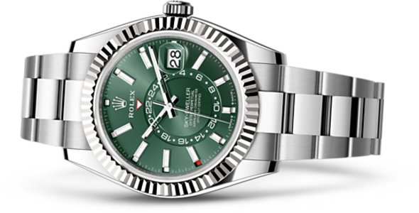 Rolex Sky‑Dweller in Edelstahl Oystersteel, Edelstahl Oystersteel 