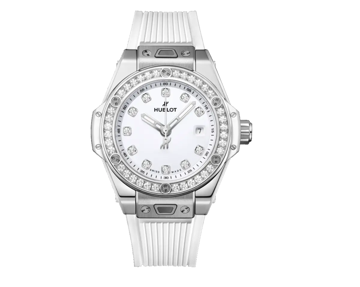 Big Bang One Click Steel White Diamonds 33mm: Hublot watch Zegg